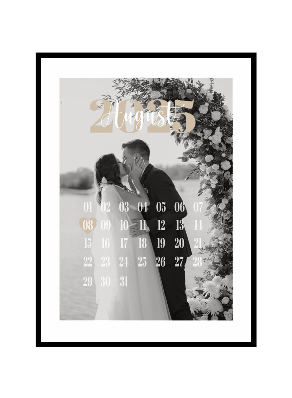 Personalisiertes Fotoposter „Unser Moment“ – Datum & Foto für Hochzeit, Liebe & Jahrestag