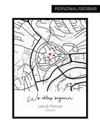 Personalisiertes Poster „Wo alles begann“ – Euer besonderer Ort & Moment