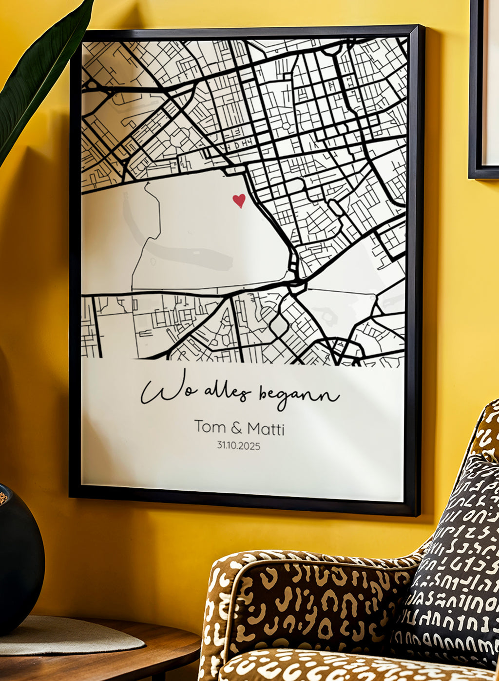 Personalisiertes Poster „Wo alles begann“ – Euer besonderer Ort & Moment