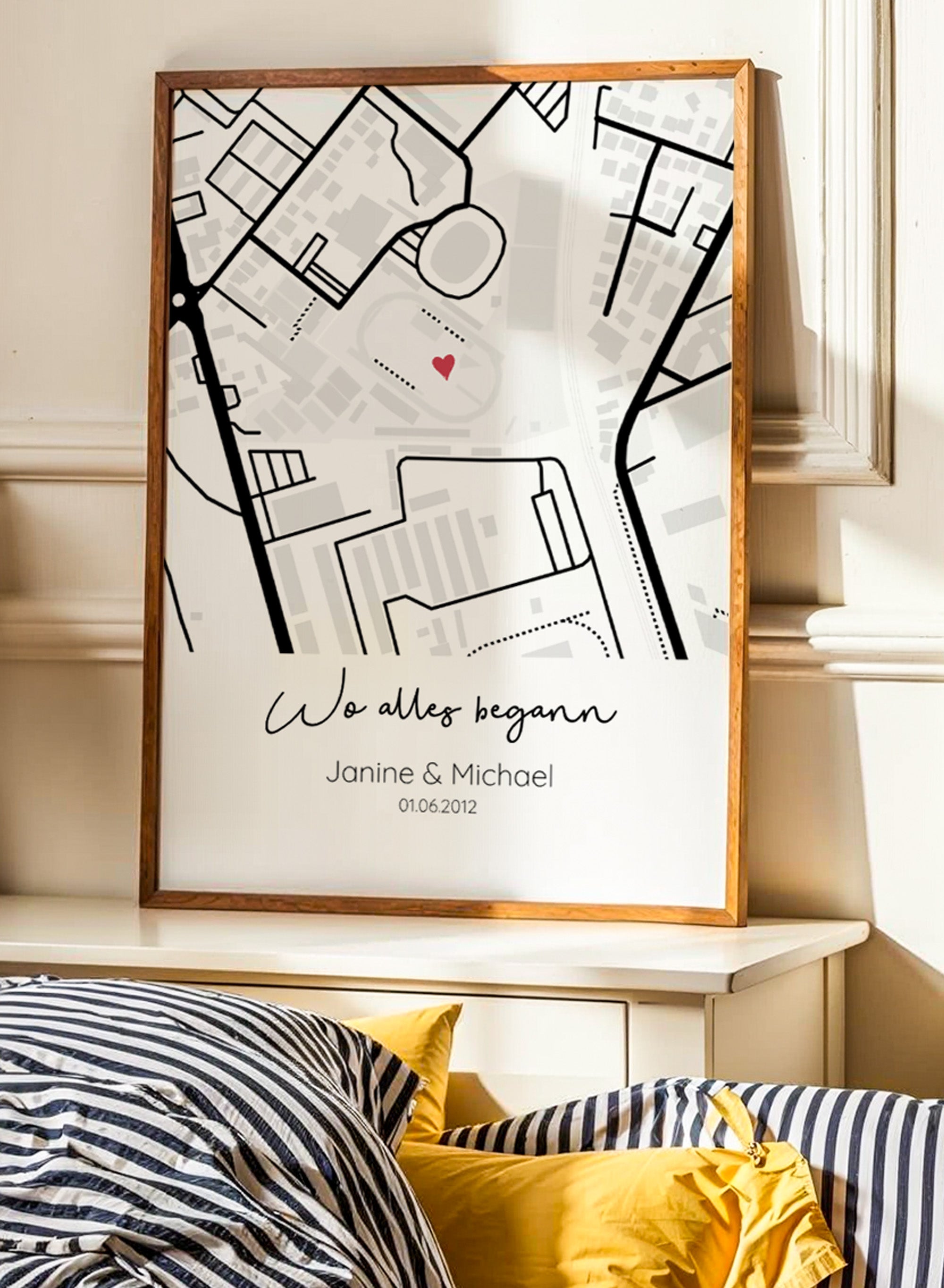 Personalisiertes Poster „Wo alles begann“ – Euer besonderer Ort & Moment