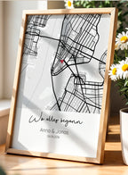 Personalisiertes Poster „Wo alles begann“ – Euer besonderer Ort & Moment
