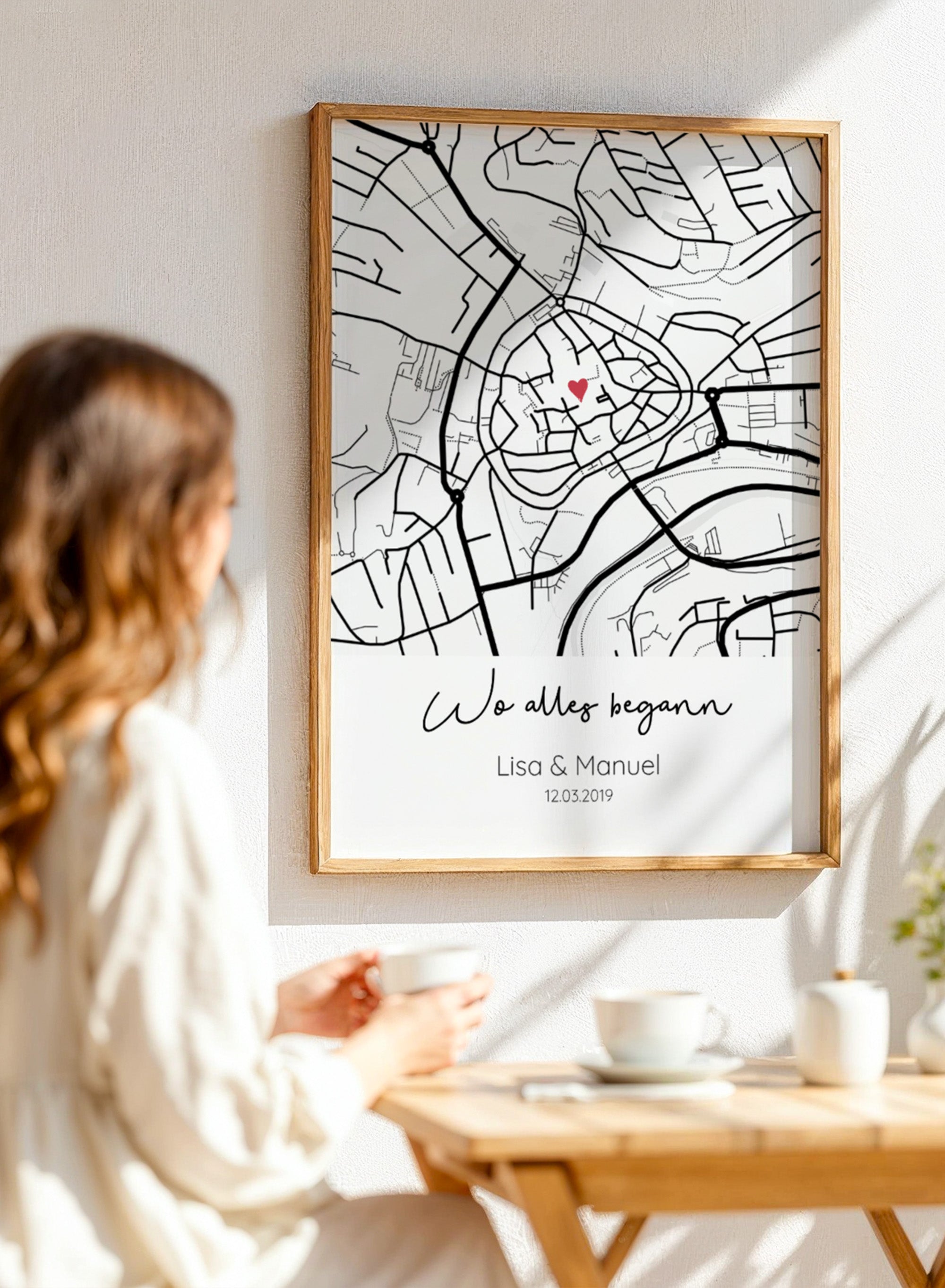 Personalisiertes Poster „Wo alles begann“ – Euer besonderer Ort & Moment