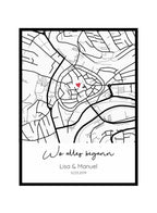 Personalisiertes Poster „Wo alles begann“ – Euer besonderer Ort & Moment