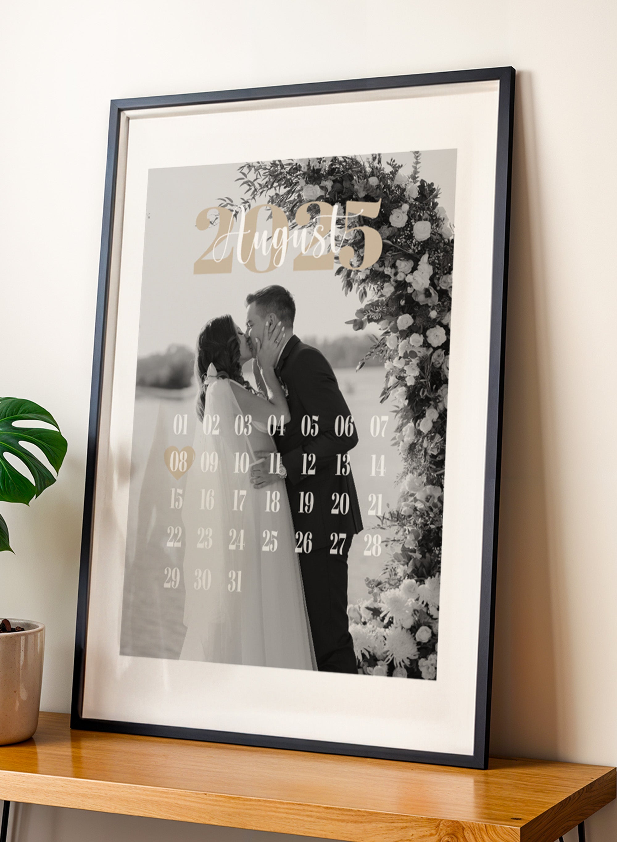 Personalisiertes Fotoposter „Unser Moment“ – Datum & Foto für Hochzeit, Liebe & Jahrestag