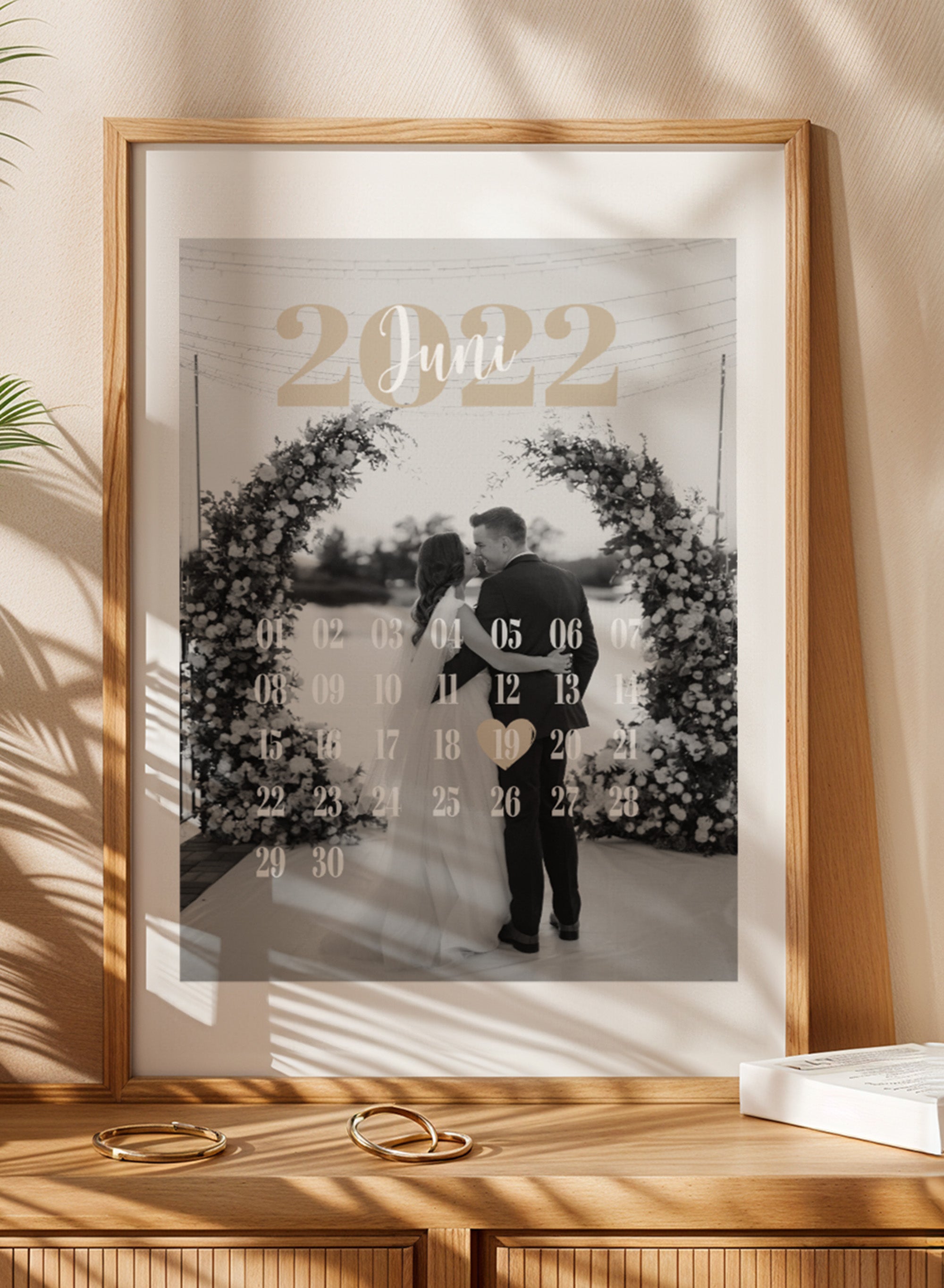 Personalisiertes Fotoposter „Unser Moment“ – Datum & Foto für Hochzeit, Liebe & Jahrestag