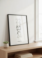 Personalisiertes Hochzeitsposter ‘We Said Yes’ – mit Datum & Namen | Ideal auch für Verlobungen