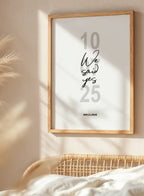 Personalisiertes Hochzeitsposter ‘We Said Yes’ – mit Datum & Namen | Ideal auch für Verlobungen